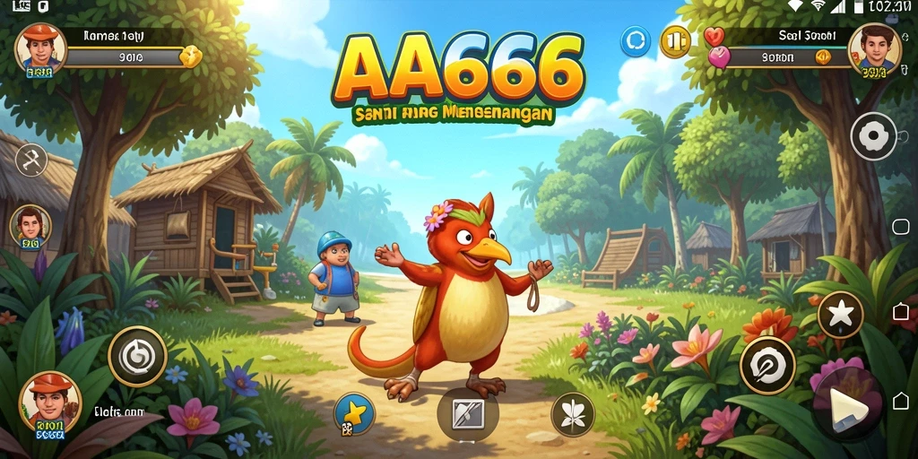 Tampilan gameplay AA666 yang penuh warna dan menarik.