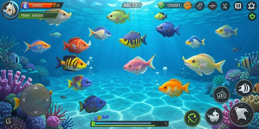 Tampilan menarik dari gameplay Tembak Ikan di ABC33.