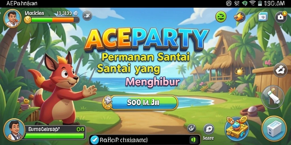 Screenshot gameplay ACEPARTY yang menampilkan keseruan bermain.
