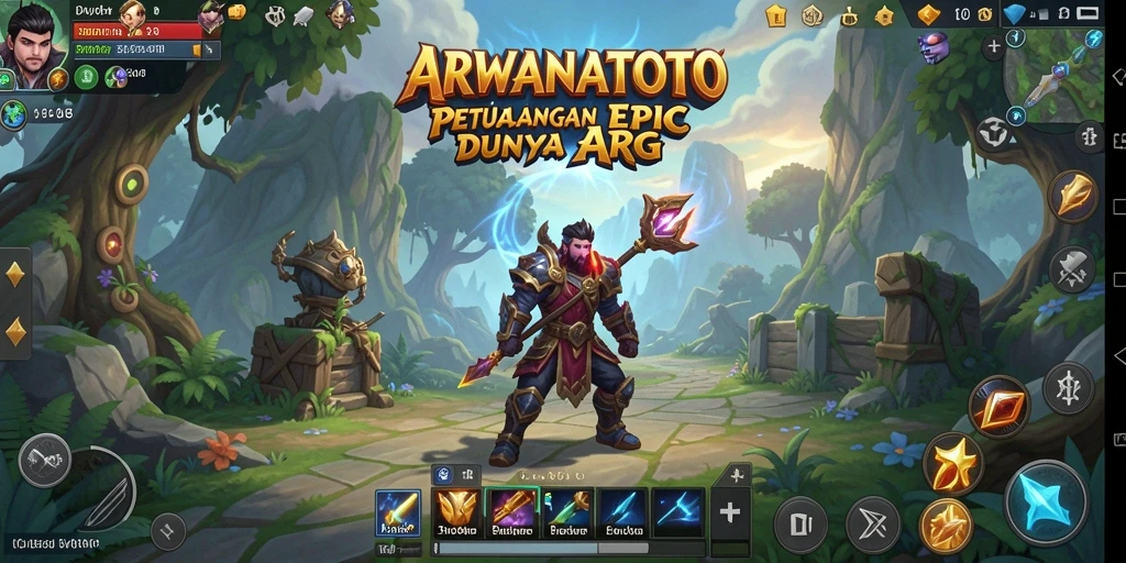 Tampilan menarik dari gameplay ARPG di ARWANATOTO.