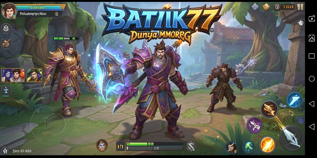 Tampilan gameplay <strong>BATIK77</strong> yang mengasyikkan di dunia MMORPG.