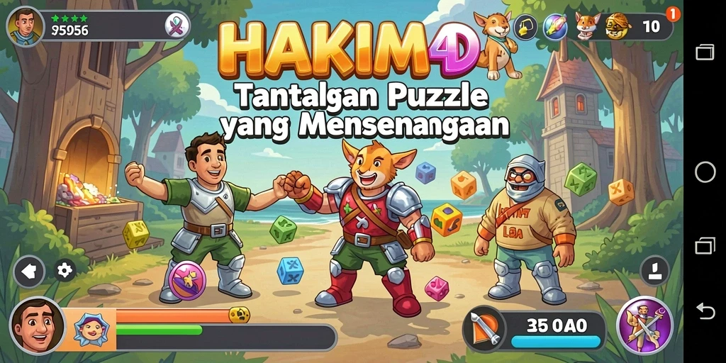 Tampilan gameplay HAKIM4D yang penuh tantangan Puzzle.