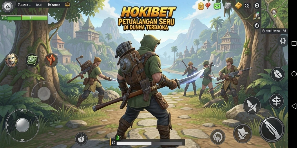 Tampilan gameplay HOKIBET yang memukau di dunia terbuka.
