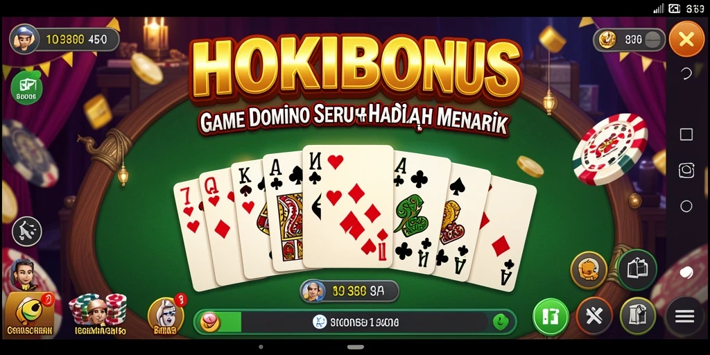 Tampilan gameplay HOKIBONUS dengan domino yang menarik.