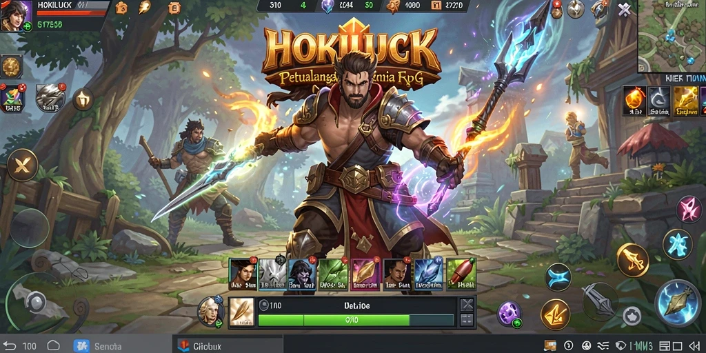 Screenshot HOKILUCK dengan tampilan gameplay RPG yang seru.