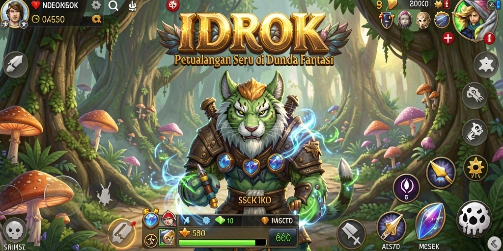 Screenshot gameplay IDROK menunjukkan aksi mendebarkan dan petualangan yang menyenangkan.