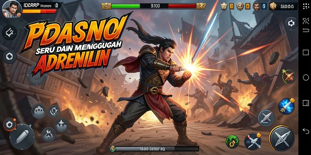 Gameplay seru dari IDRRP dengan pertarungan yang intens.