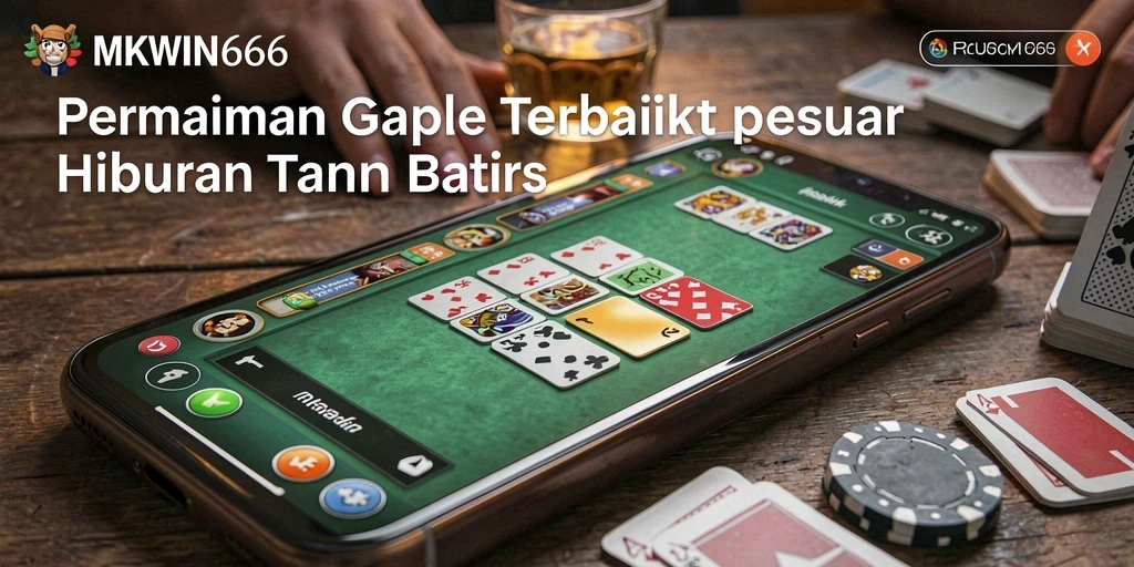 Screenshot dari gameplay Gaple yang seru di MKWIN666.