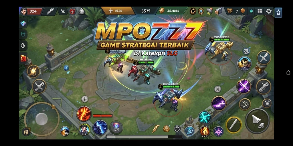 Tampilan menarik dari pertempuran dalam game strategis MPO777.