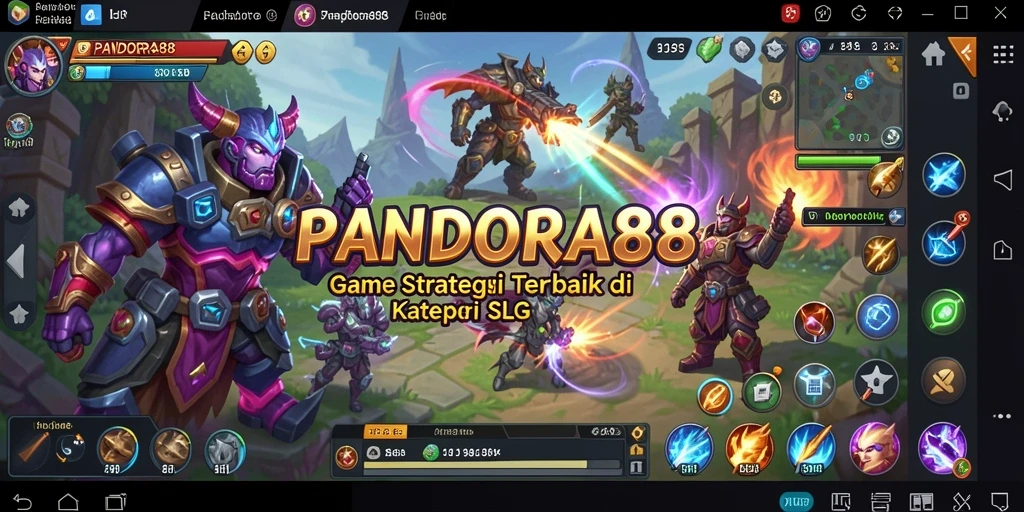 Screenshot PANDORA88 menampilkan aksi pertempuran SLG yang intens.
