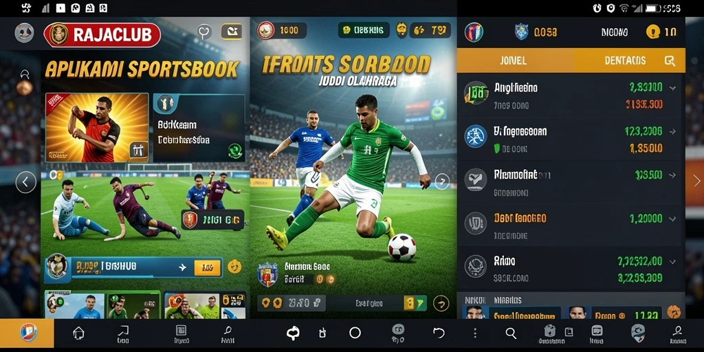 Tampilan gameplay Sportsbook yang menarik di RAJACLUB.