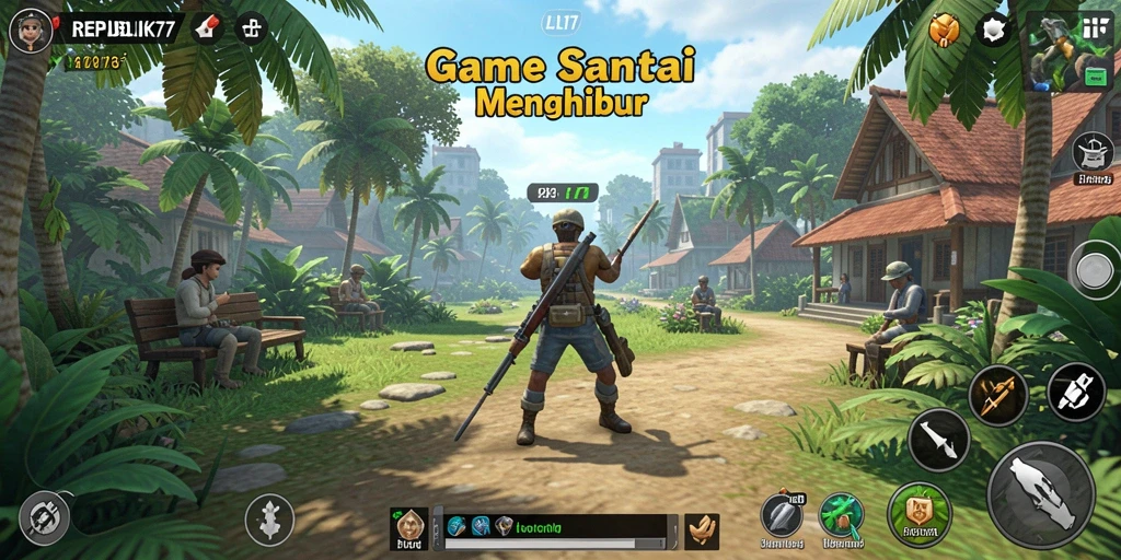 Tampilan gameplay seru dan penuh warna dari REPUBLIK77.