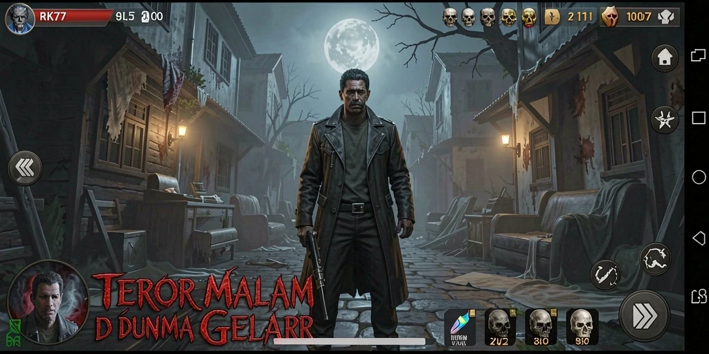 Screenshot dari gameplay mencekam di dunia RK77 yang penuh teror.