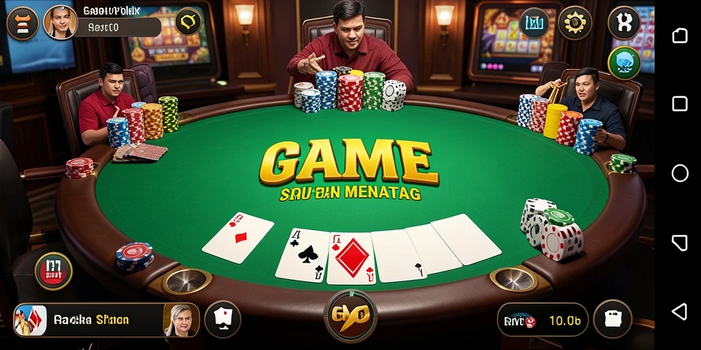Tampilan gameplay S80 yang menampilkan suasana poker yang mendebarkan.