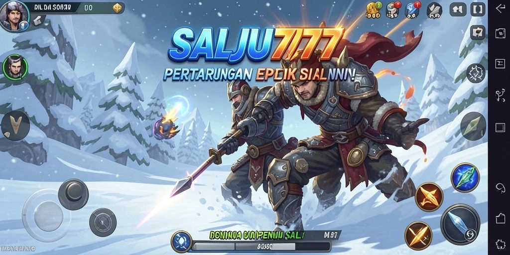Tampilan menakjubkan saat pertarungan berlanjut di arena bersalju.