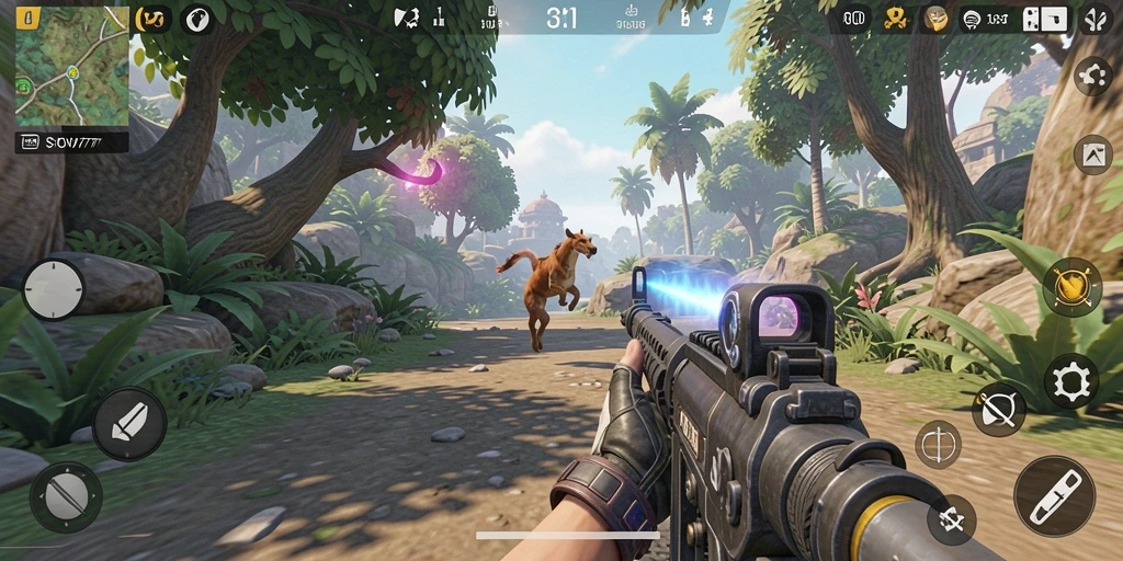 Tampilan aksi seru dalam gameplay <strong>SOV777</strong> saat bertempur di medan perang.