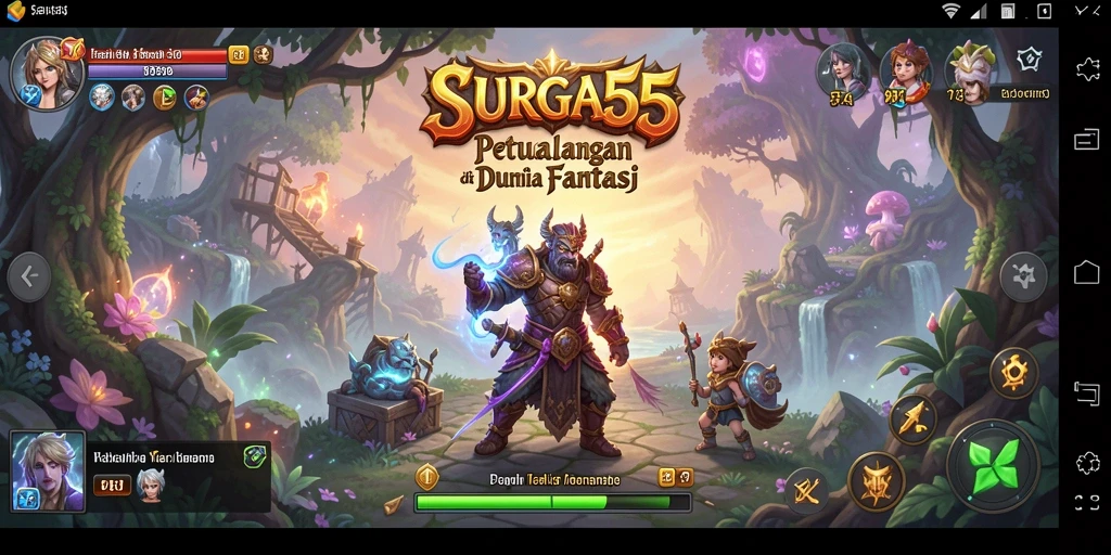 Menampilkan aksi petualangan seru dalam game SURGA55.